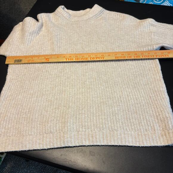 American Eagle Women’s Sweater Size S Beige Neutral Knit Pullover Oversized Cozy - Picture 6 of 6